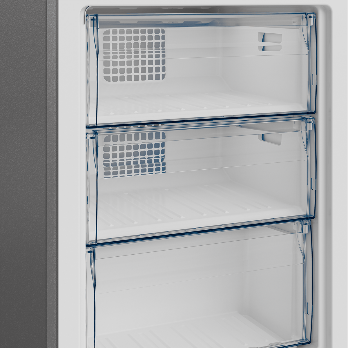 defy Fridge Defy 348L Satin Metallic Eco Combi Fridge With Water Dispenser DAC645 C455