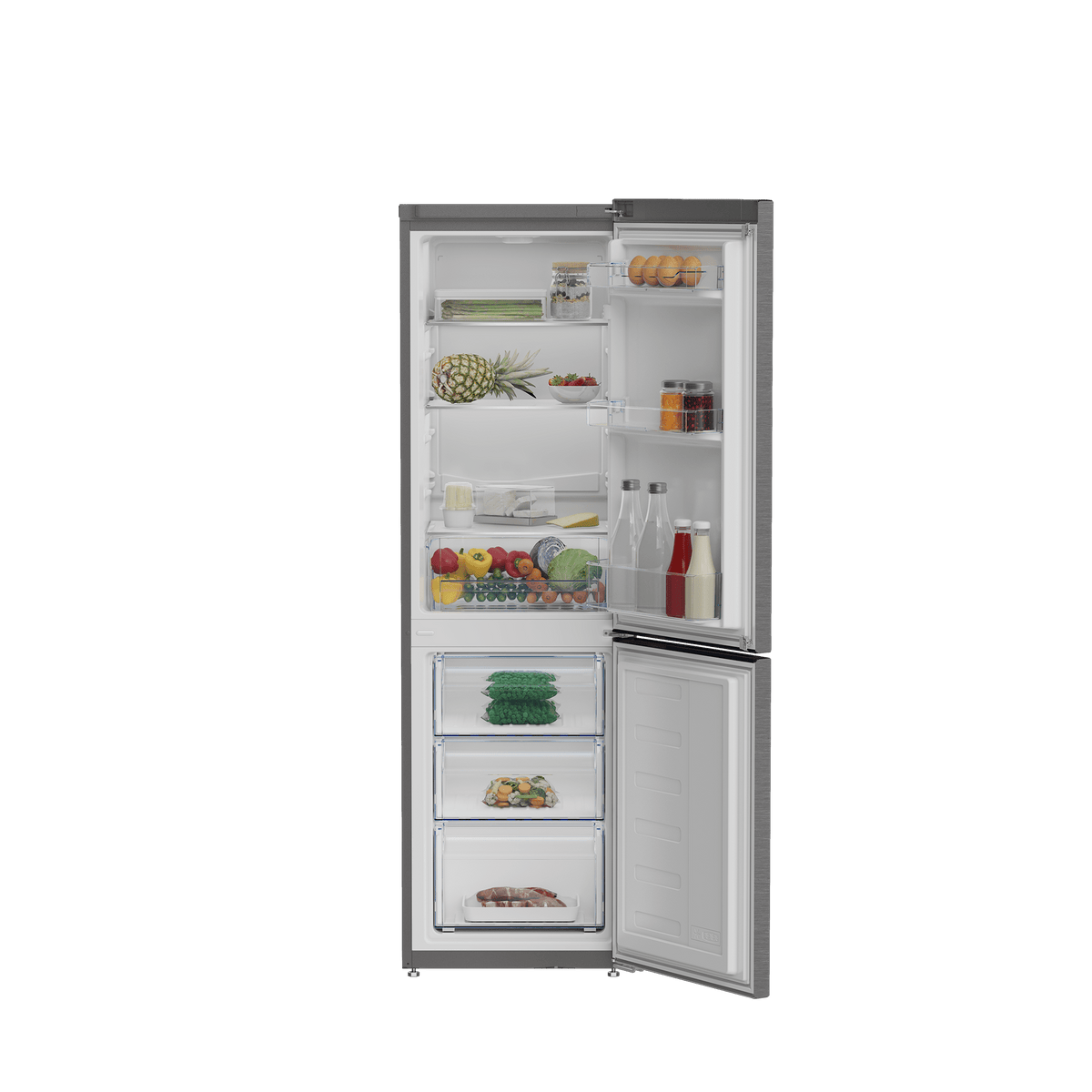 Defy Fridge/Freezer Defy 210L Metalic Fridge Freezer DAC636 (7820542410841)