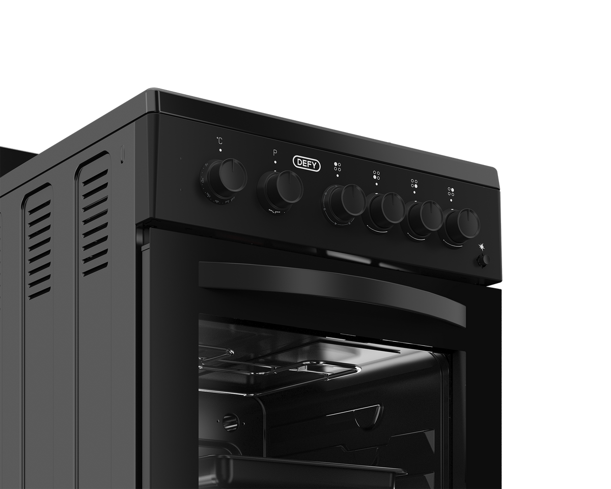 DEFY GAS/ELECTRIC STOVE Defy 50cm Gas Electric Stove Black FC (DGS578)