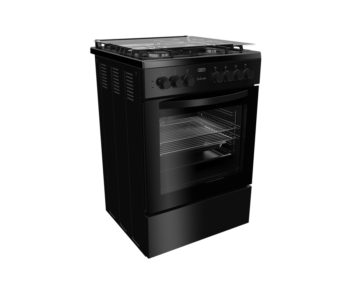 Defy GAS/ELECTRIC STOVE Defy 60cm Black Multifunction Gas Electric Stove DGS606