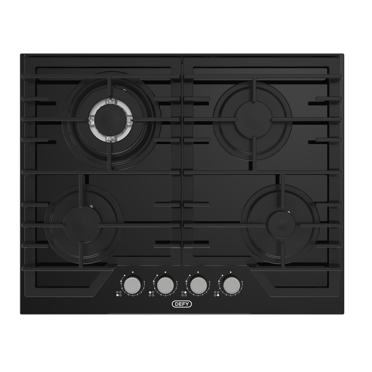 DEFY Gas Hob DEFY 65cm Black Gas HOB DHG614 (7800992923737)