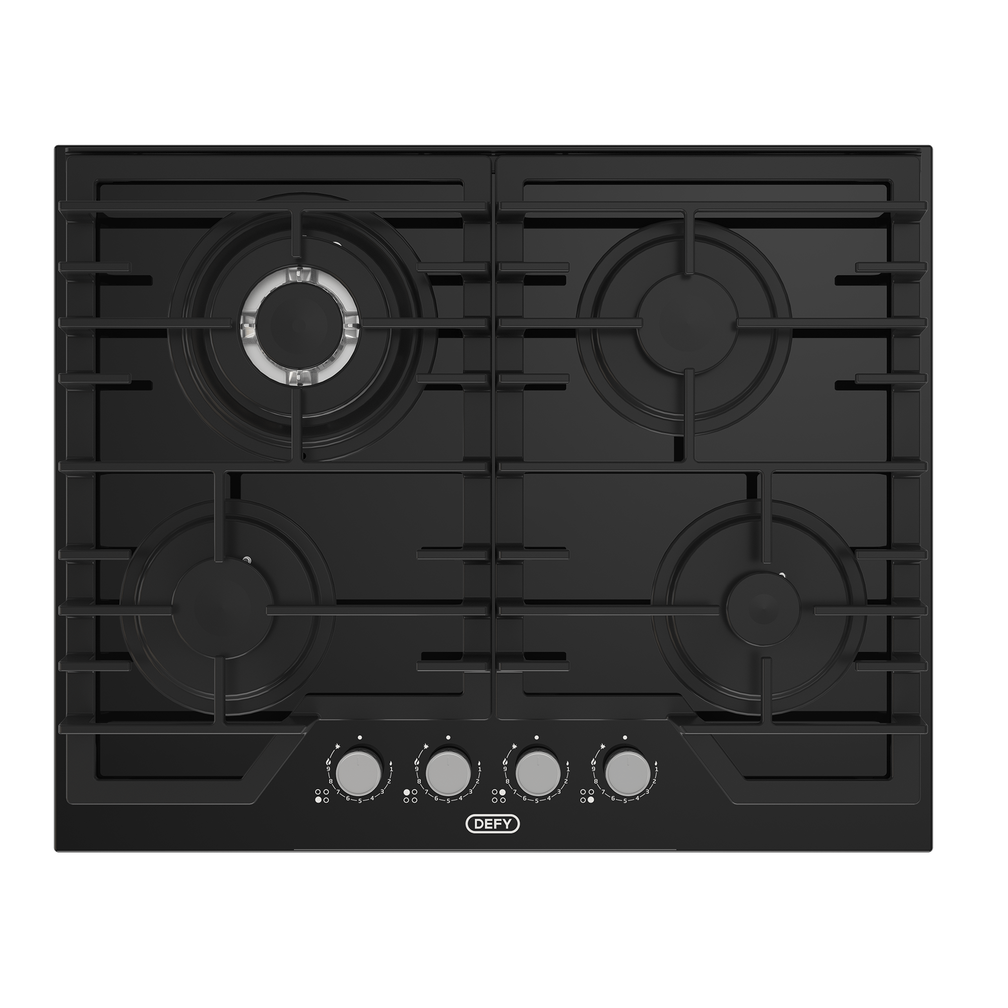DEFY Gas Hob DEFY 65cm Black Gas HOB DHG614 (7800992923737)