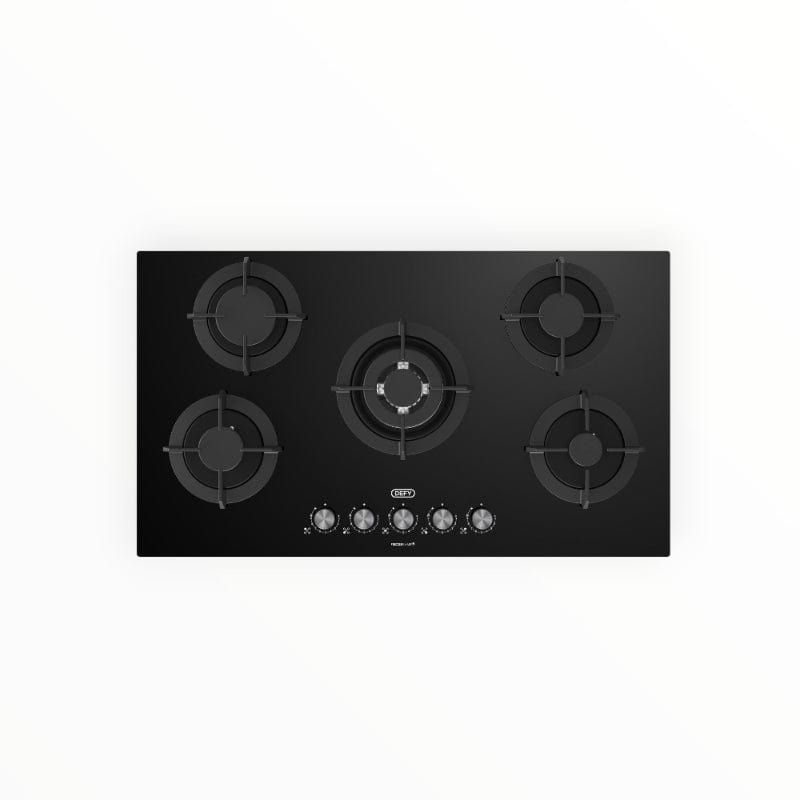 defy Gas Hob Defy 90cm Black 5 Burner Gas Hob DHG905