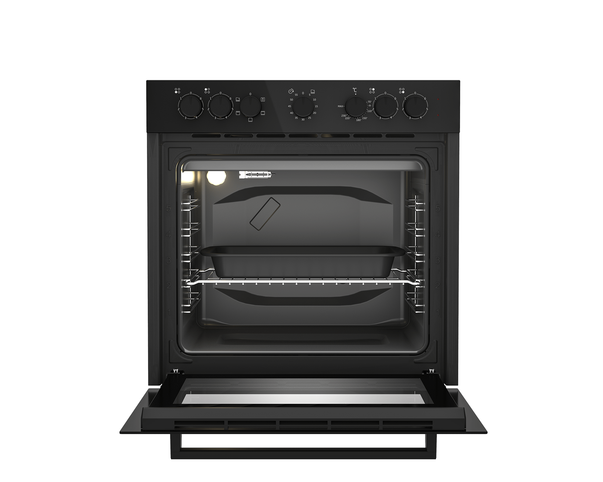 Undercounter Racks Defy 60cm Black Undercounter Oven DBO482E