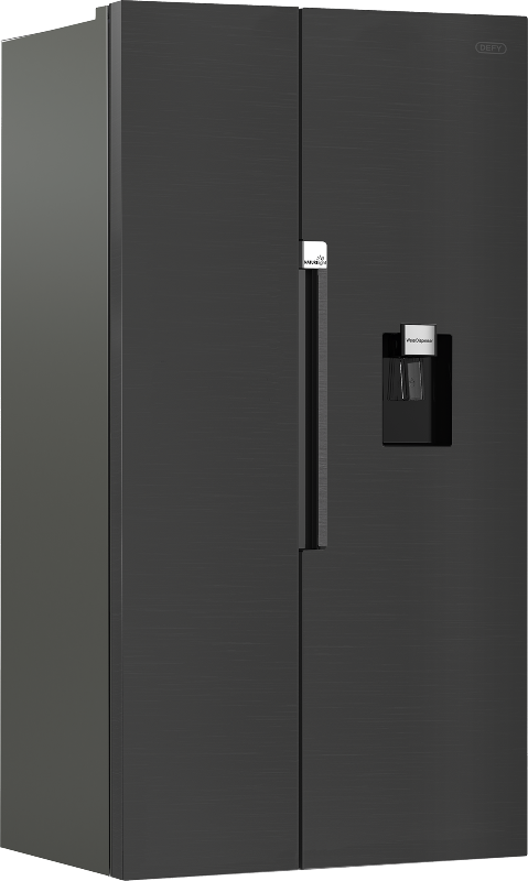 Defy Side by side fridge Defy 555L Side By Side Eco Natural Light Metallic DFF647