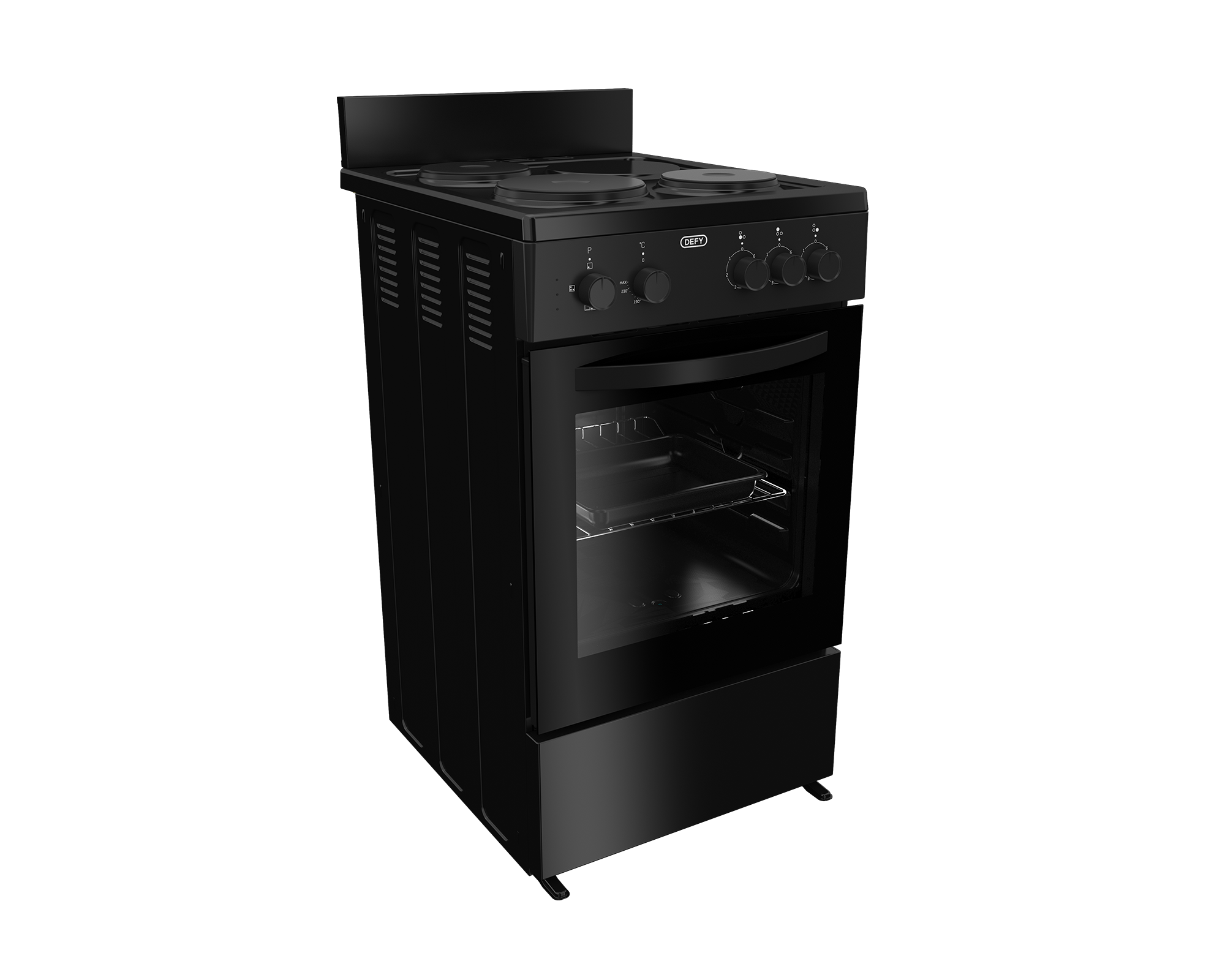 Defy Stove Defy 50cm 3 Plate Black Compact Stove DSS553