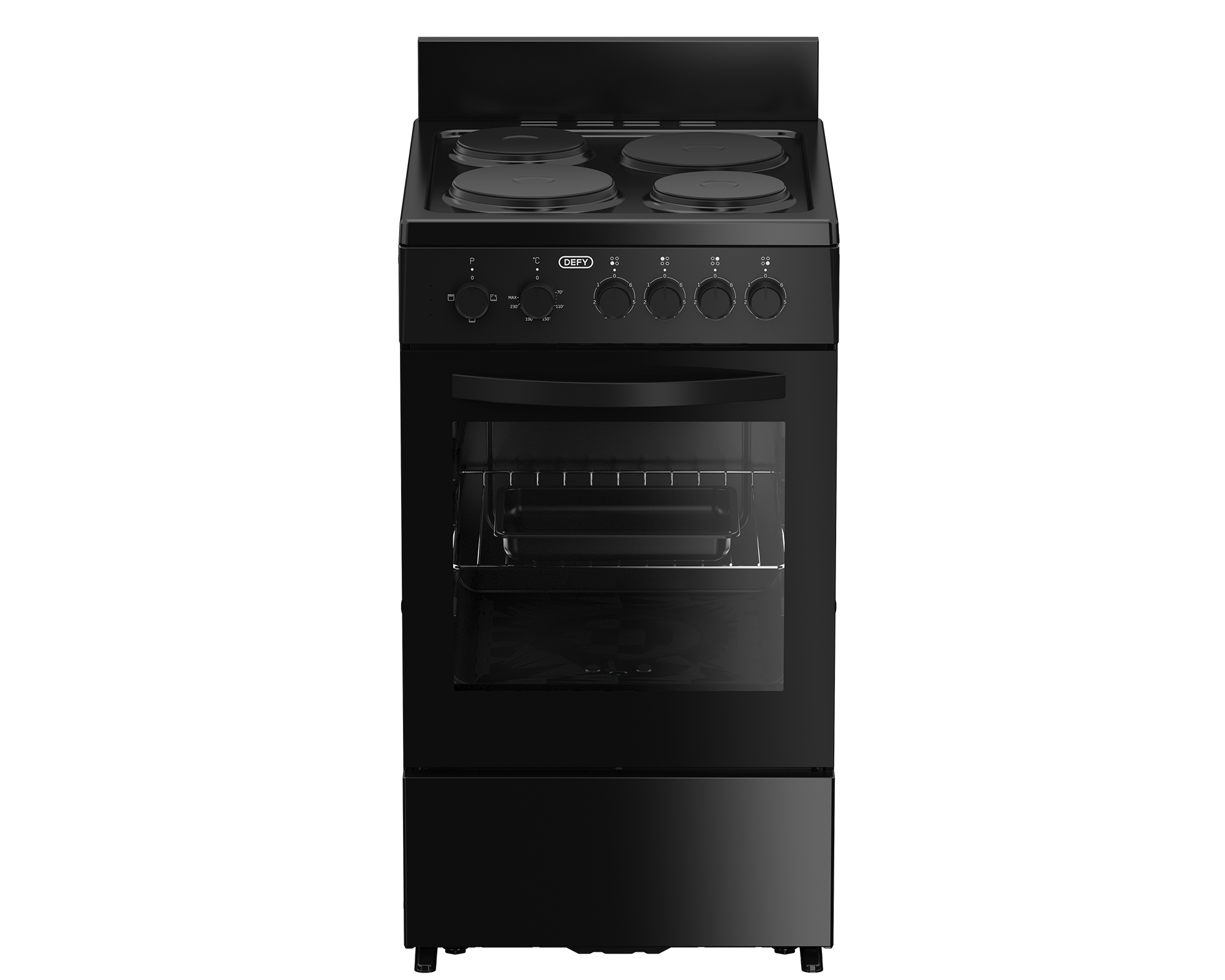 DEFY Stove Defy 50cm Black 4 Plate Electric Stove DSS554 (7765428666457)
