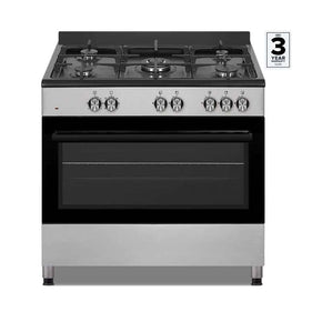 defy STOVE DEFY 90cm Black and Silver  Gas/Electric Stove DGS902 (4728033509465)