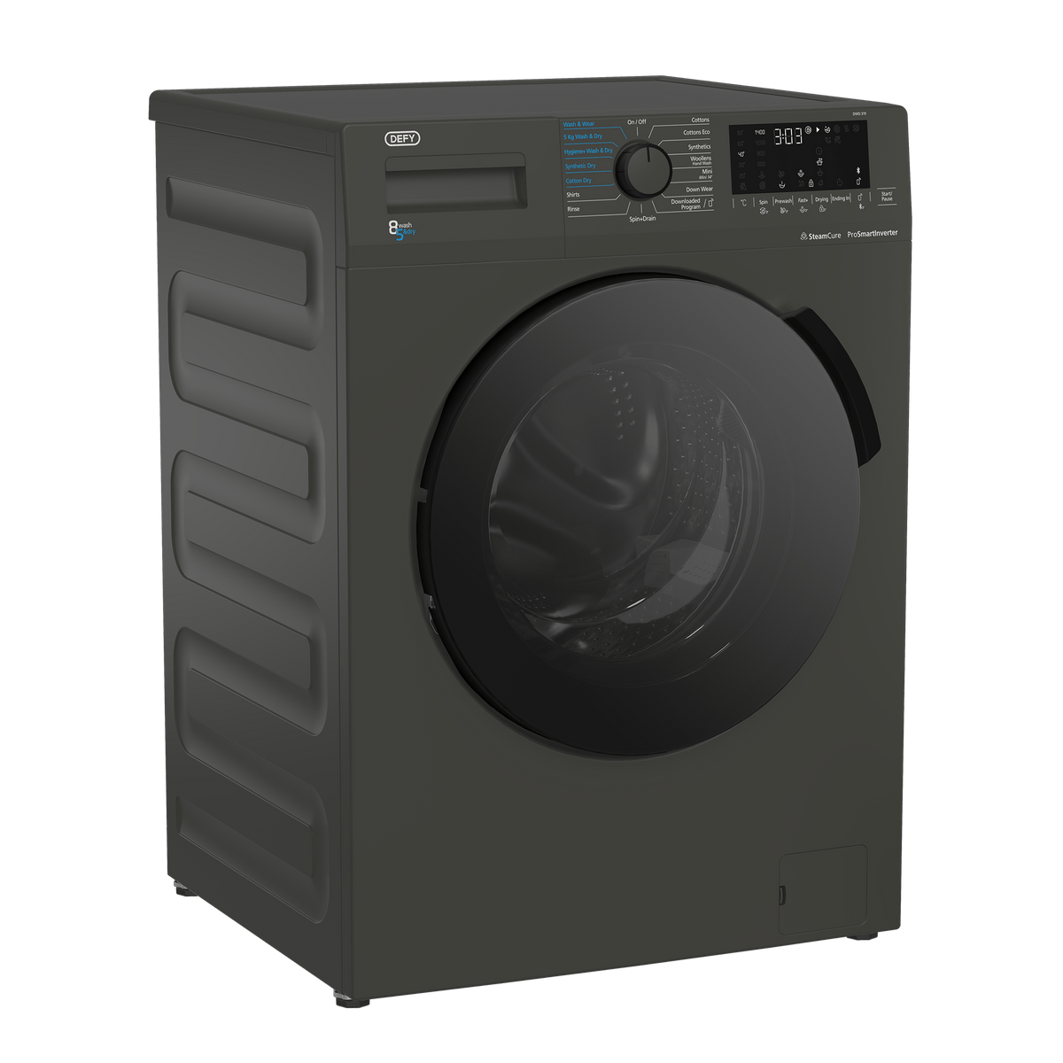 defy washer dryer combo Defy 8/5kg Metallic SteamCure Washer Dryer DWD319