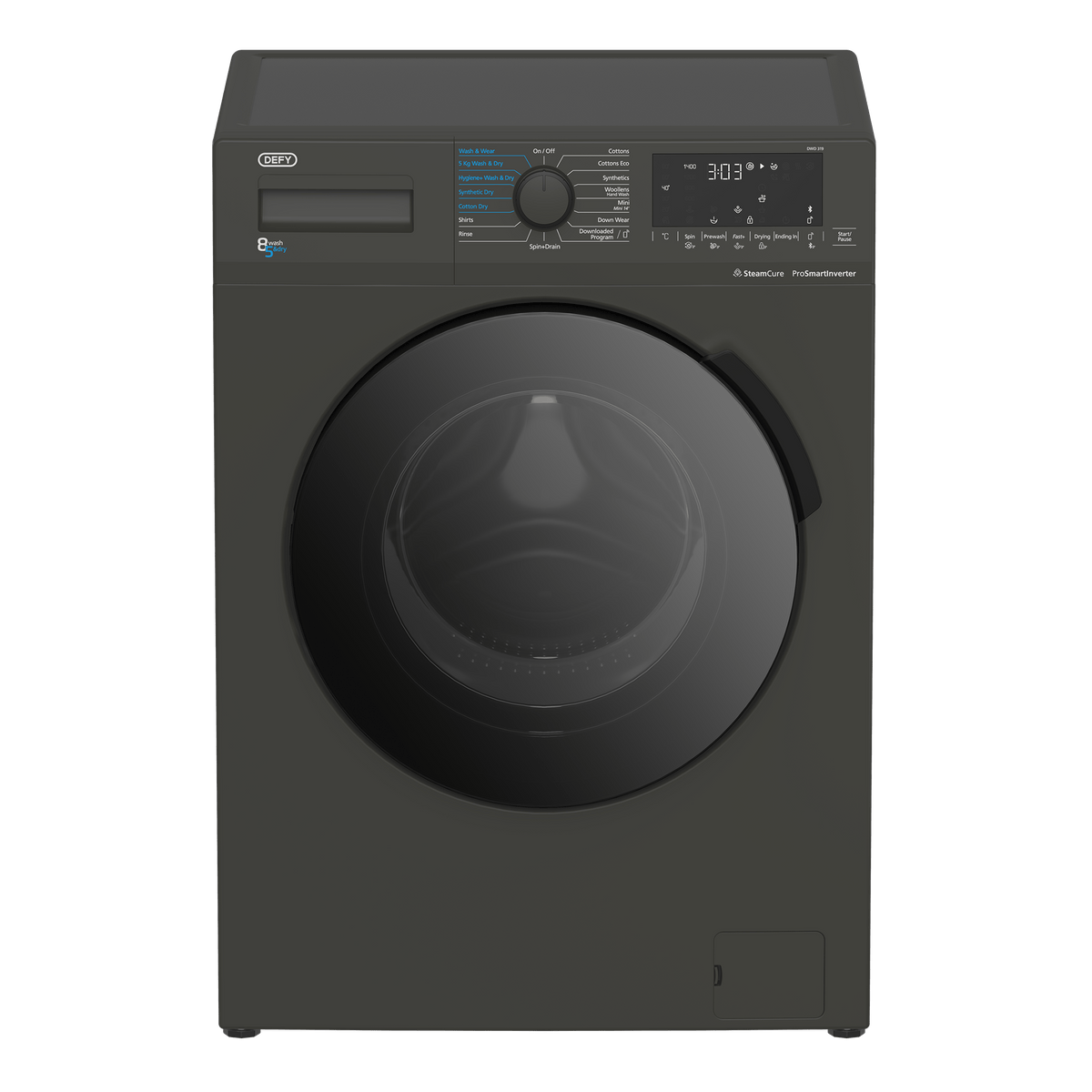 defy washer dryer combo Defy 8/5kg Metallic SteamCure Washer Dryer DWD319