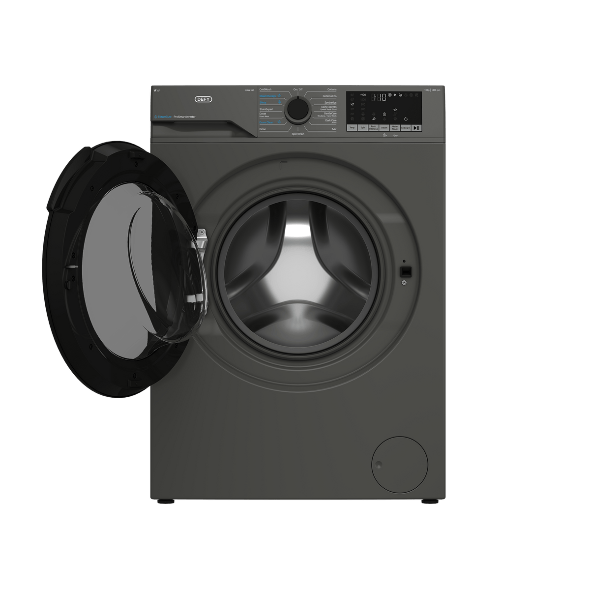DEFY WASHING MACHINE Defy 10kg Manhattan Gray Front Loader DAW397