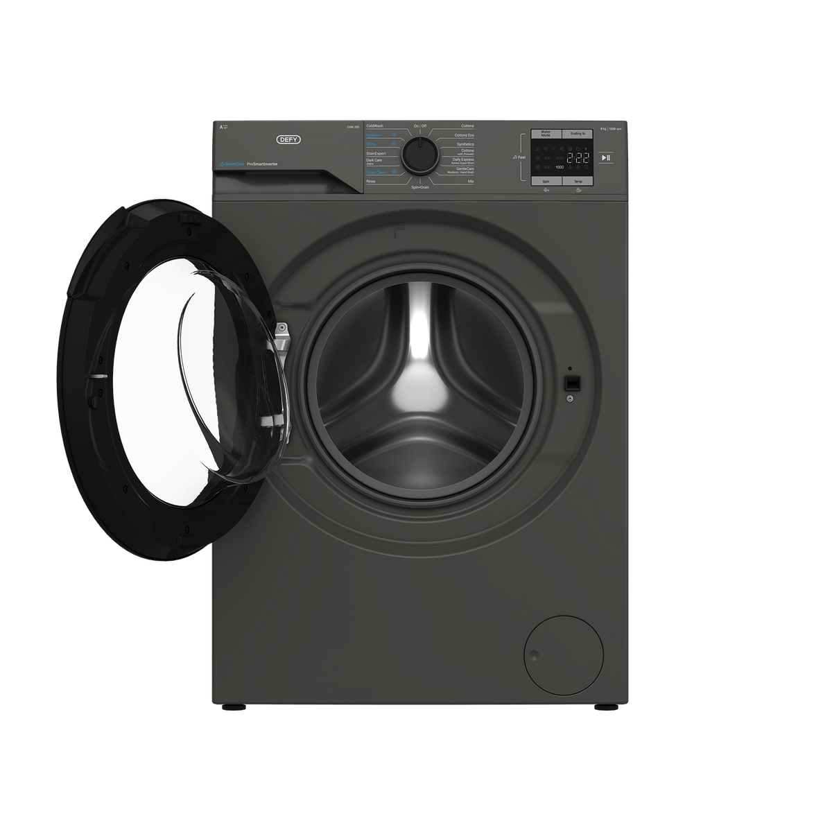 DEFY WASHING MACHINE Defy 8kg Manhattan Gray Front Loader DAW396