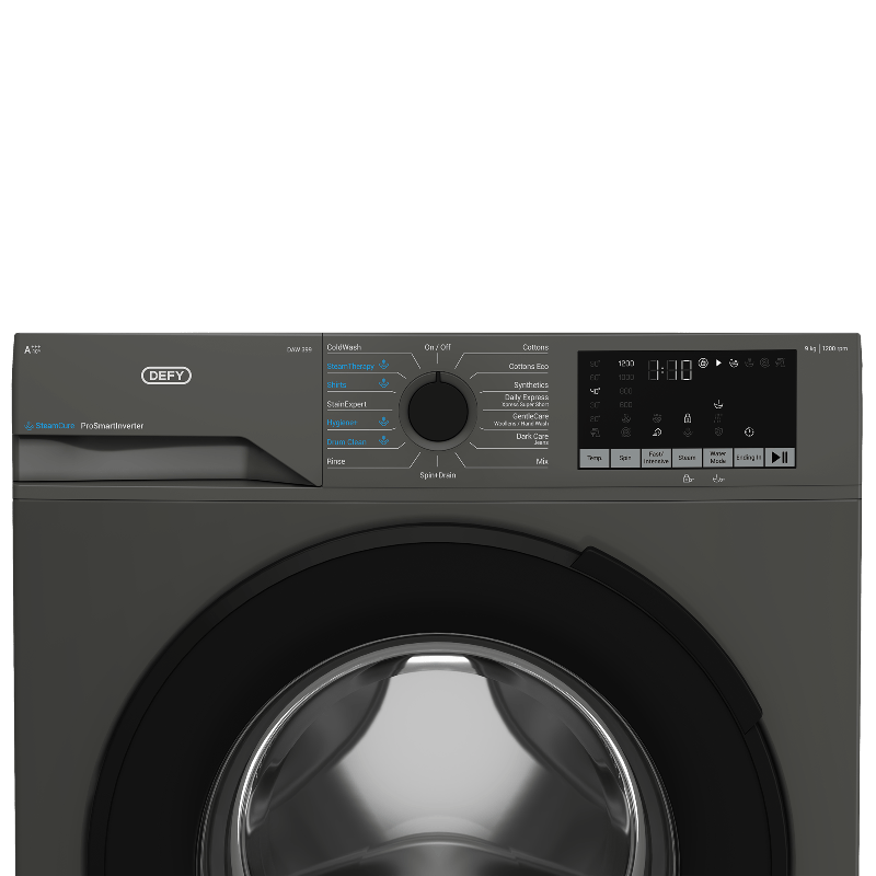 DEFY Washing Machine Defy 9kg Manhattan Gray Front Loader DAW399