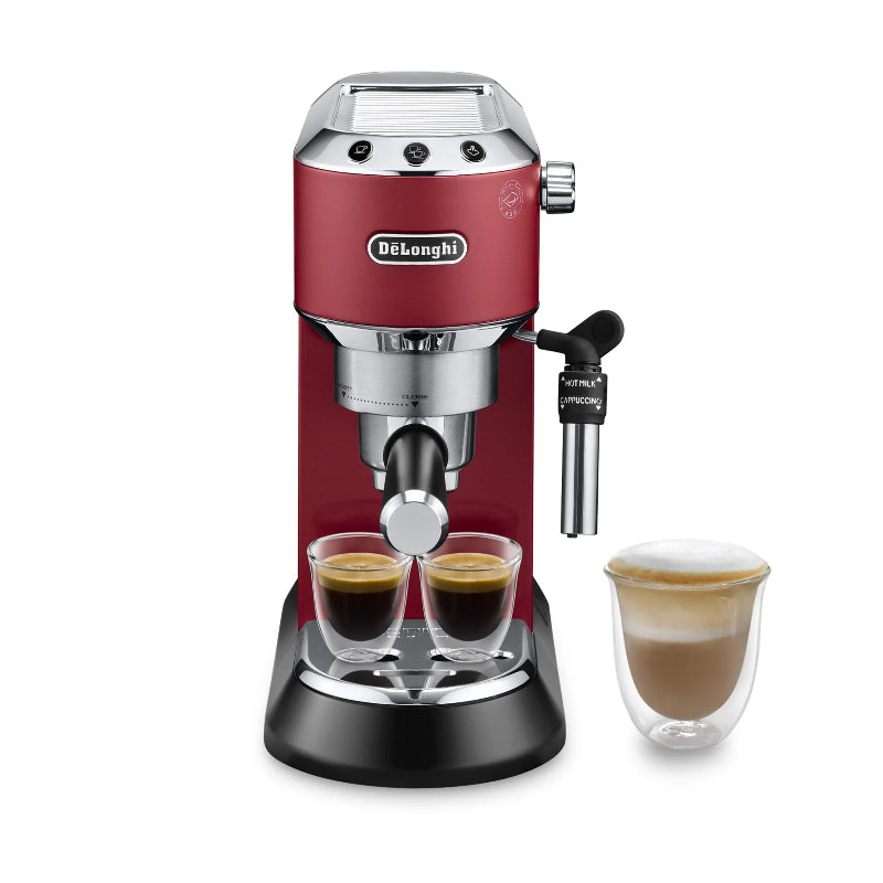 Delonghi COFFEE MACHINE Delonghi Dedica Style Matt Pump Espresso Maker Red EC685.R