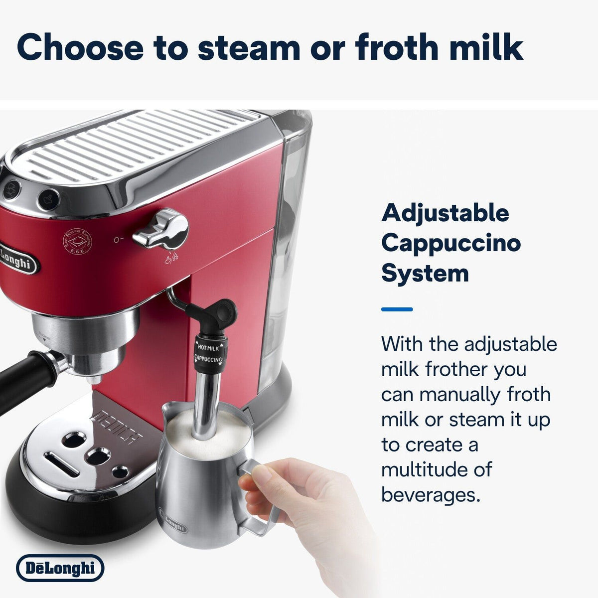 Delonghi COFFEE MACHINE Delonghi Dedica Style Matt Pump Espresso Maker Red EC685.R