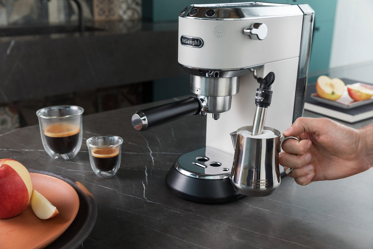 Delonghi COFFEE MACHINE Delonghi Dedica Style Matt Pump Espresso Maker White EC685.W