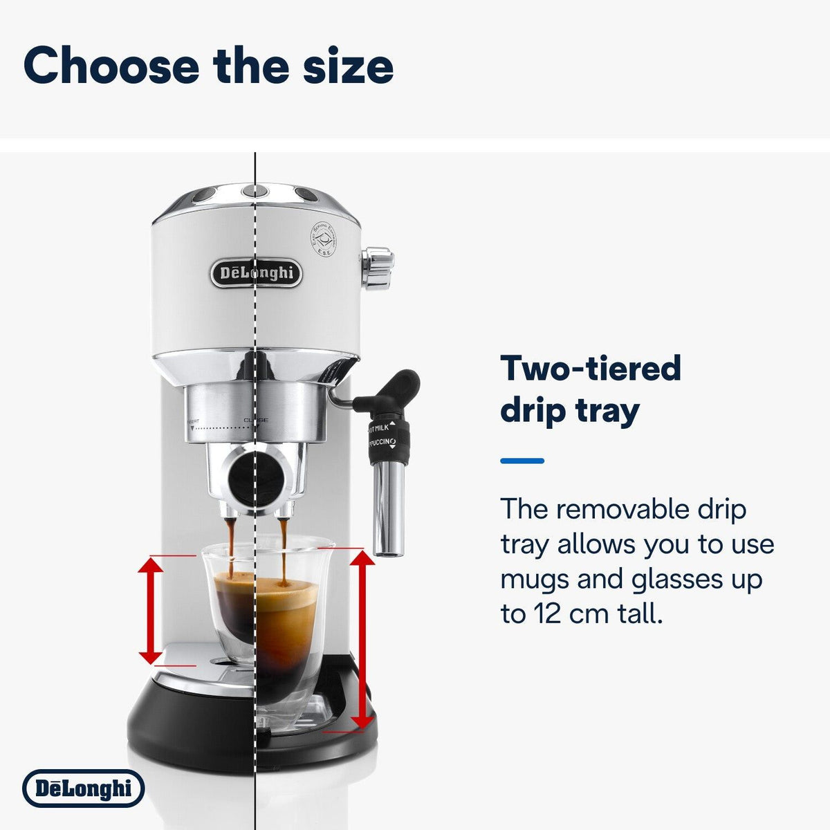 Delonghi COFFEE MACHINE Delonghi Dedica Style Matt Pump Espresso Maker White EC685.W