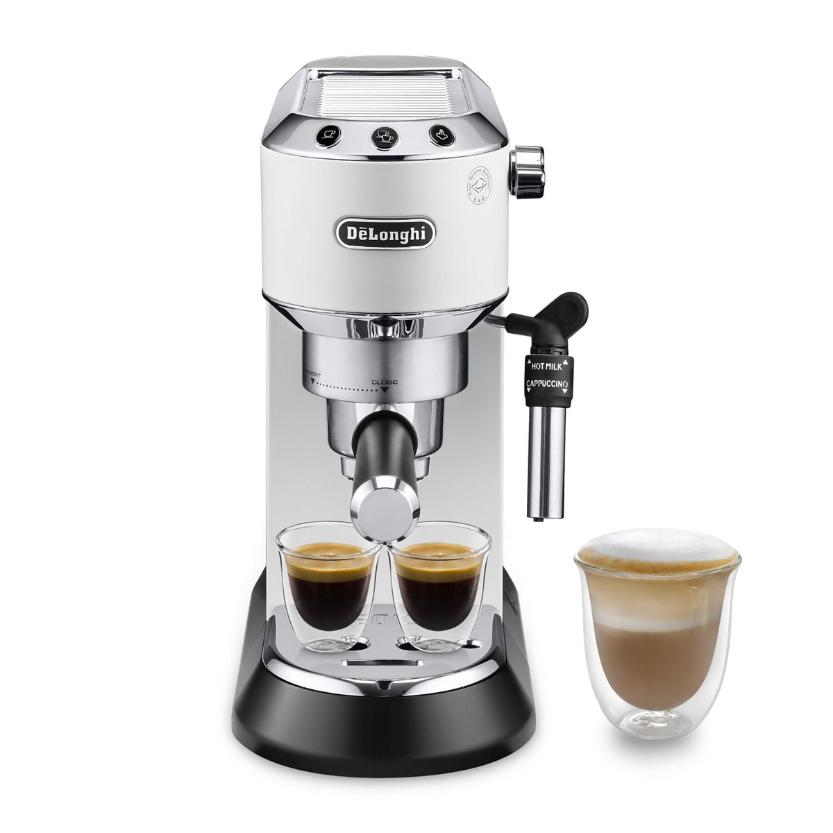 Delonghi COFFEE MACHINE Delonghi Dedica Style Matt Pump Espresso Maker White EC685.W