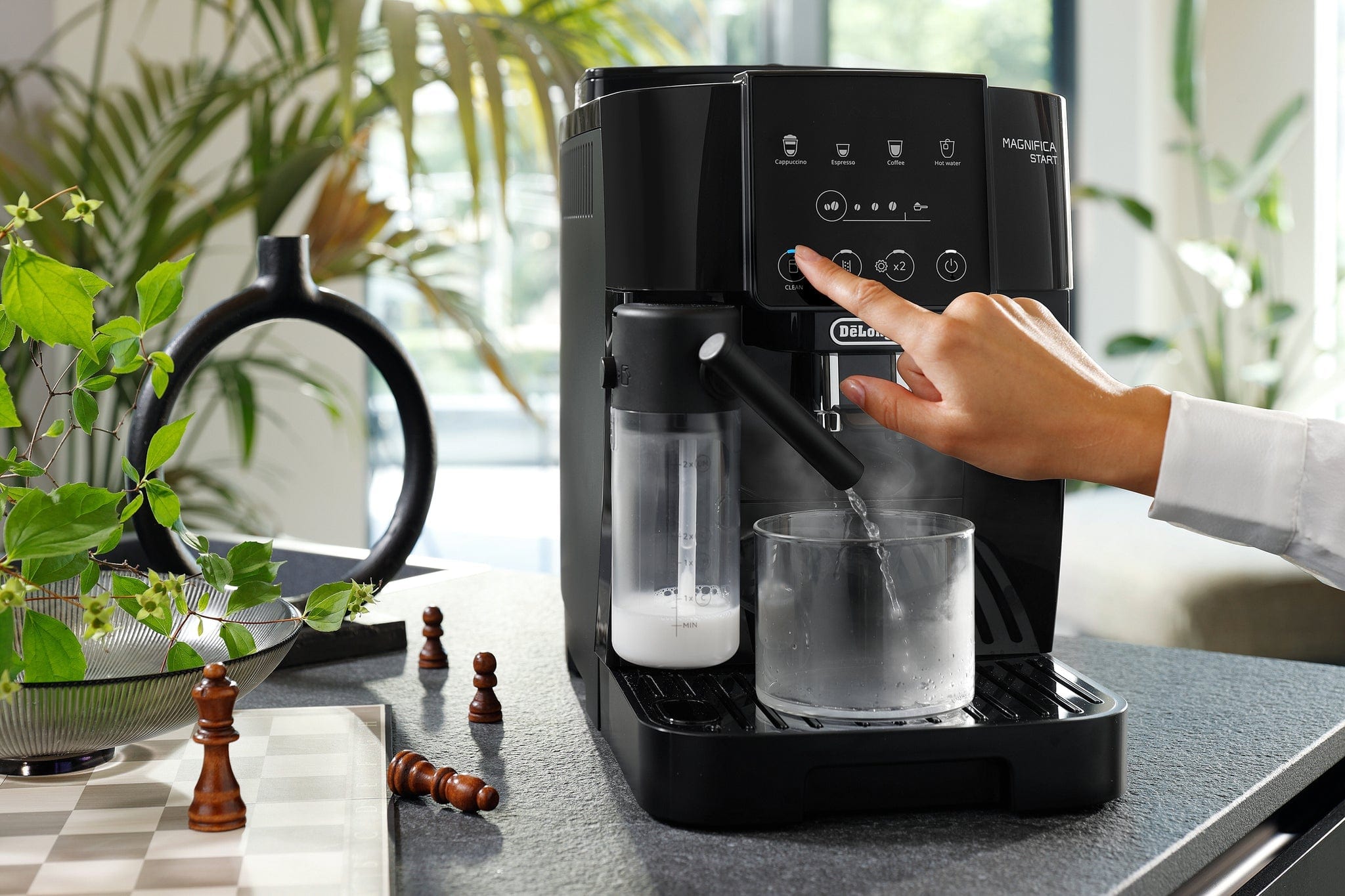 Delonghi COFFEE MACHINE Delonghi Magnifica Start + Milk Bean To Cup Coffee Machine ECAM220.60.B (4762707951705) (7738764656729)