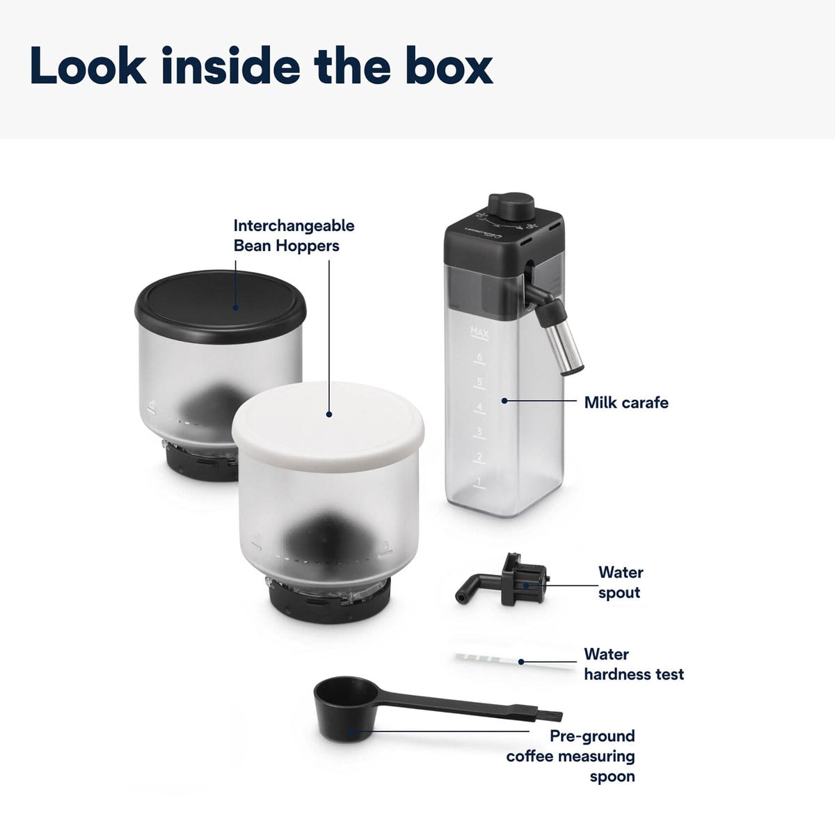 Delonghi COFFEE MACHINE Delonghi Rivelia Bean To Cup Coffee Machine Arctic White EXAM440.55.W