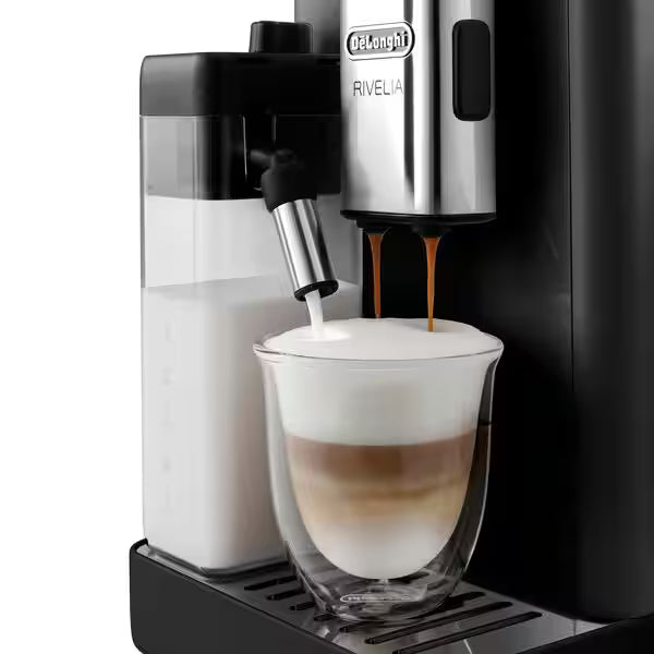 Delonghi COFFEE MACHINE Delonghi Rivelia Bean To Cup Coffee Machine Onyx Black EXAM440.55.B