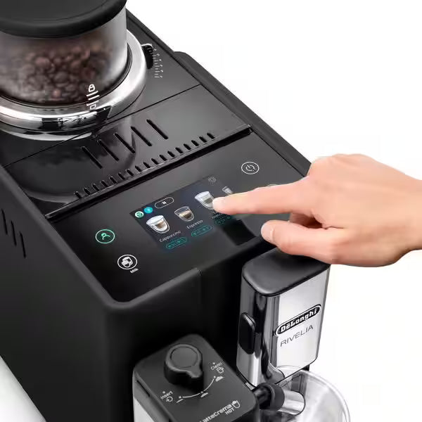 Delonghi COFFEE MACHINE Delonghi Rivelia Bean To Cup Coffee Machine Onyx Black EXAM440.55.B