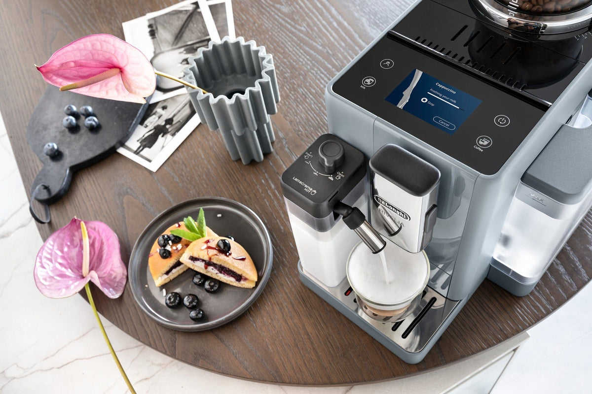 Delonghi COFFEE MACHINE Delonghi Rivelia Bean to Cup Coffee Machine Pebble Grey EXAM440.55.G