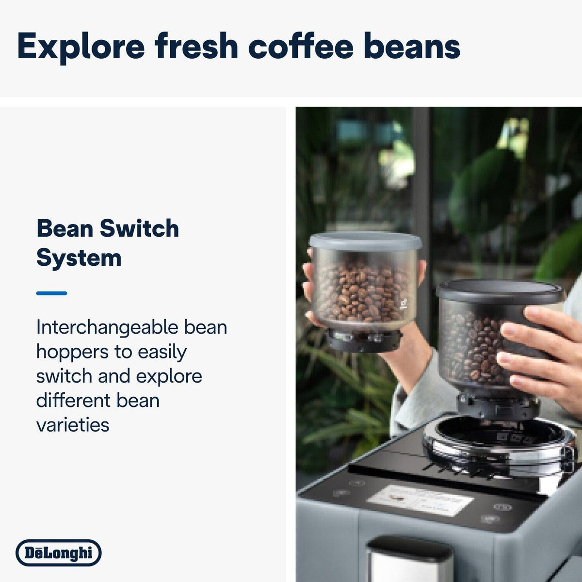 Delonghi COFFEE MACHINE Delonghi Rivelia Bean to Cup Coffee Machine Pebble Grey EXAM440.55.G