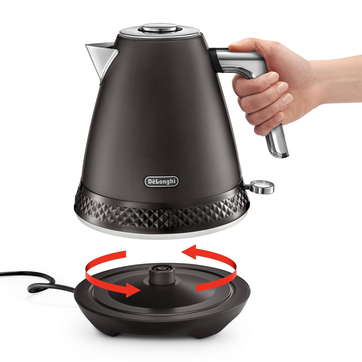Delonghi Diadema Cordless Kettle 1,7L Black KBV3001.BK.
