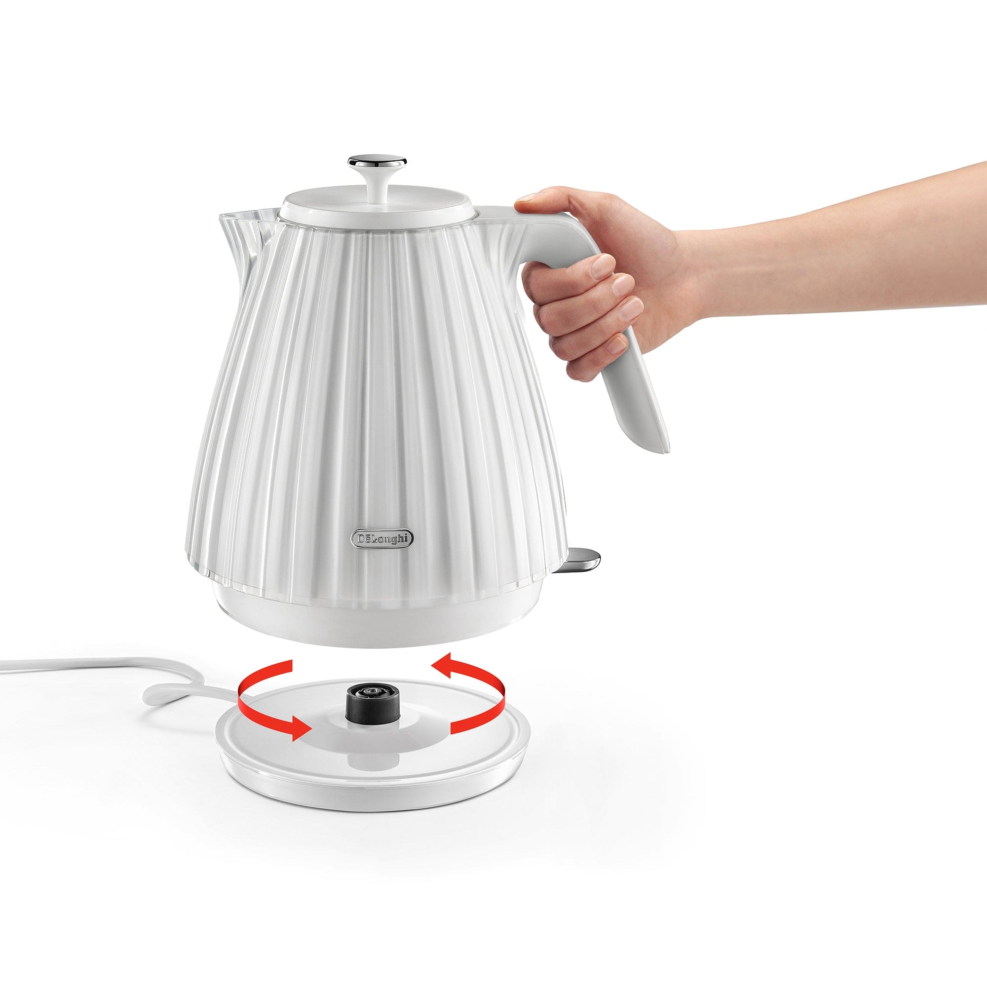 Delonghi KETTLE Delonghi Ballerina Cordless Kettle Opaline White 1,7L KBD3001.W (7400466972761)