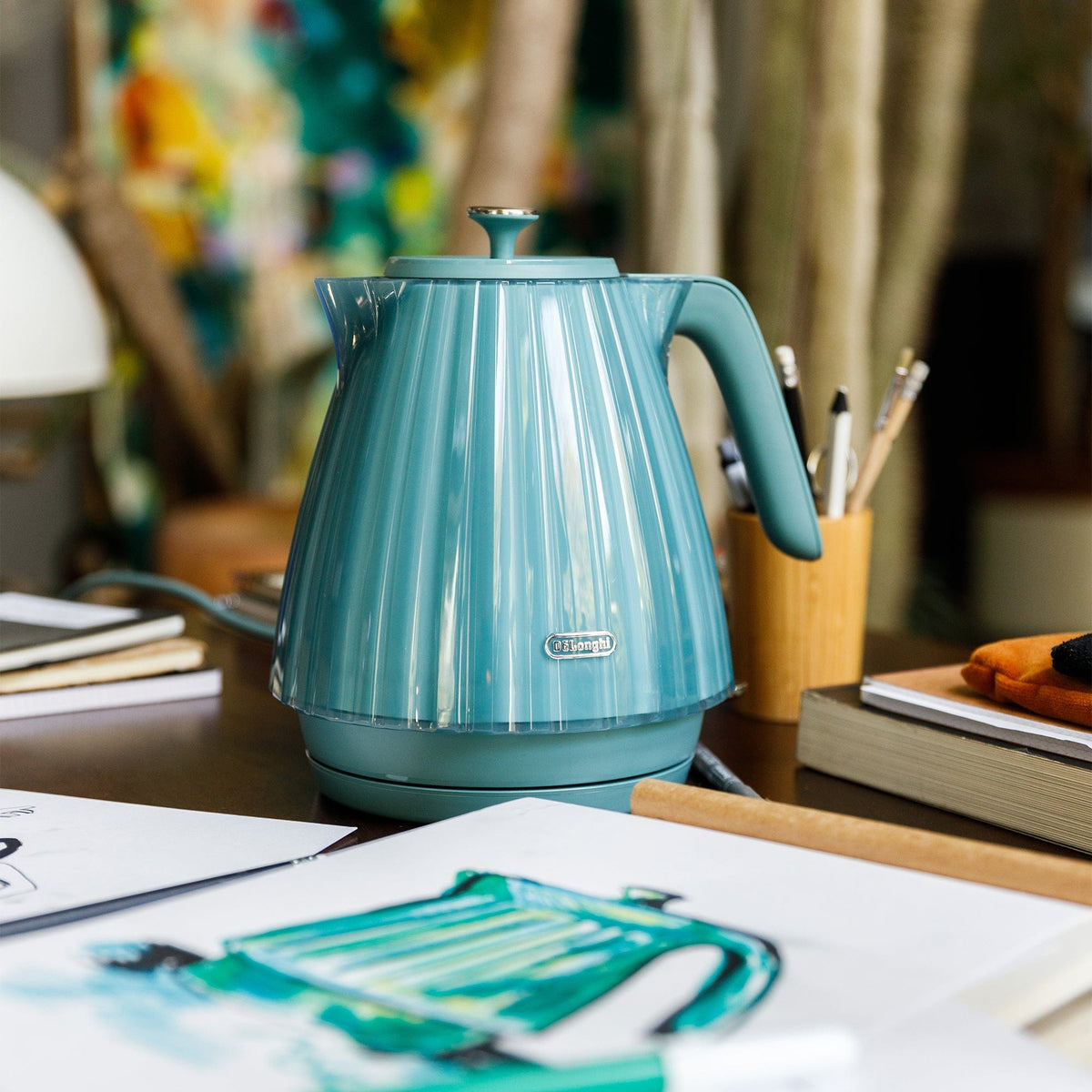 Delonghi KETTLE Delonghi Ballerina Kettle Green 1,7L KBD3001.GR (7400462647385)