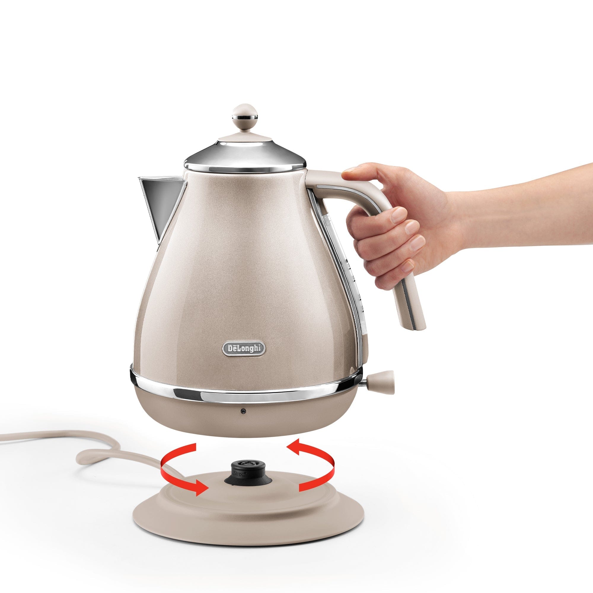 Delonghi KETTLE Delonghi Icona Metallics Electric Kettle Beige KBOT3001.BG
