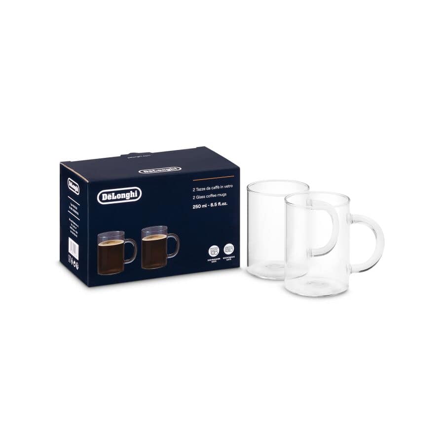 Delonghi MUG DeLonghi Coffee Glass Cups 250ml DLSC320 Set of 2 (7790604353625)