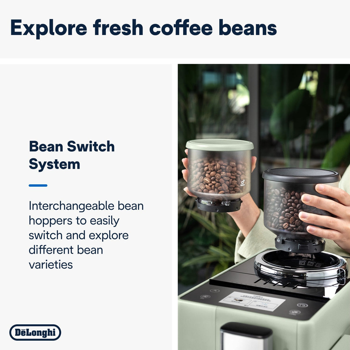 Delonghi Rivelia Bean to Cup Coffee Machine Green EXAM440.55.GR