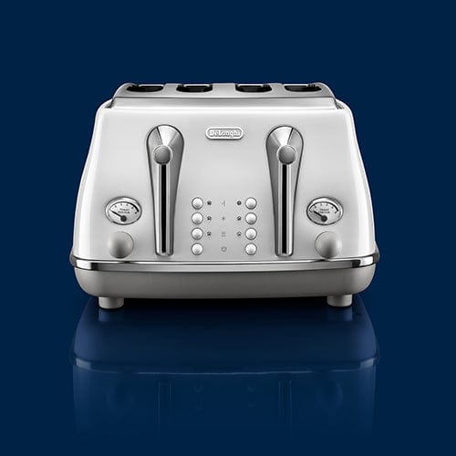 Delonghi TOASTER Delonghi 4 Slice Icona Capitals Toaster White CTOC4003.W (2061796212825)