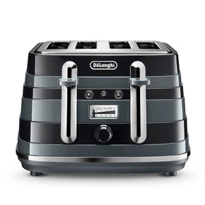 Delonghi TOASTER Delonghi Avvolta Class 4 Slice Toaster Black CTAC4003.BK