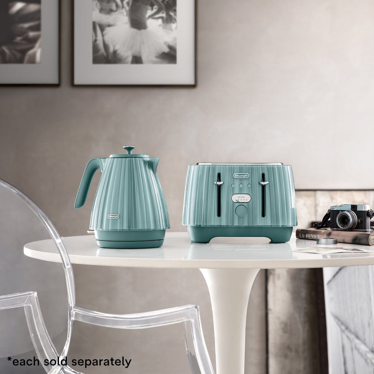 Delonghi TOASTER Delonghi Ballerina 4 Slice Toaster Laguna Green CTD4003.GR (7400474214489)