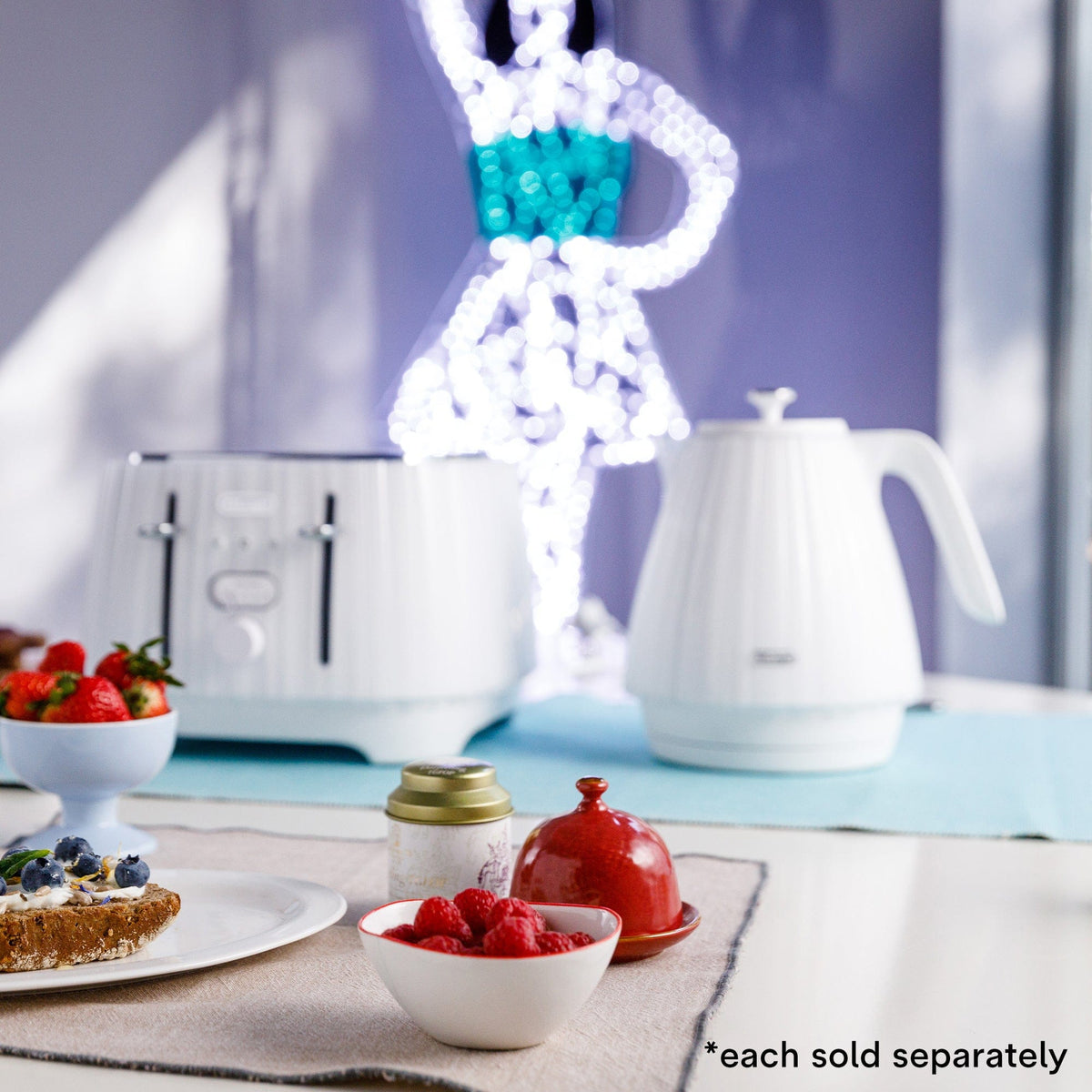 Delonghi TOASTER Delonghi Ballerina 4 Slice Toaster Opaline White CTD4003.W (7400473067609)