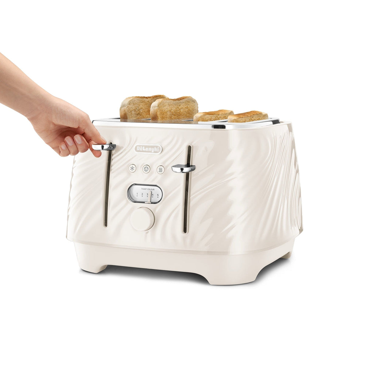 Delonghi TOASTER Delonghi Ballerina Seta 4 Slice Toaster Silk Beige CTDS4003.CR
