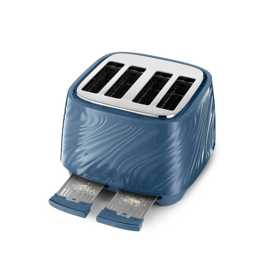 Delonghi TOASTER Delonghi Ballerina Seta 4 Slice Toaster Silk Blue CTDS4003.BL