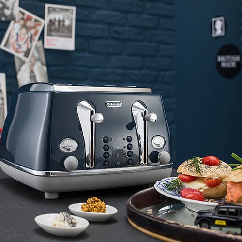 Delonghi TOASTER Delonghi Icona Capitals Toaster Blue 4 Slice CTOC4003.BL (4762395869273)