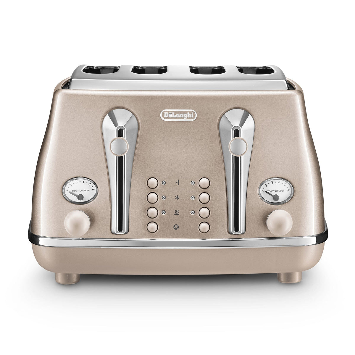 Delonghi TOASTER Delonghi Icona Metallics 4 Slice Toaster Beige CTOT4003.BG