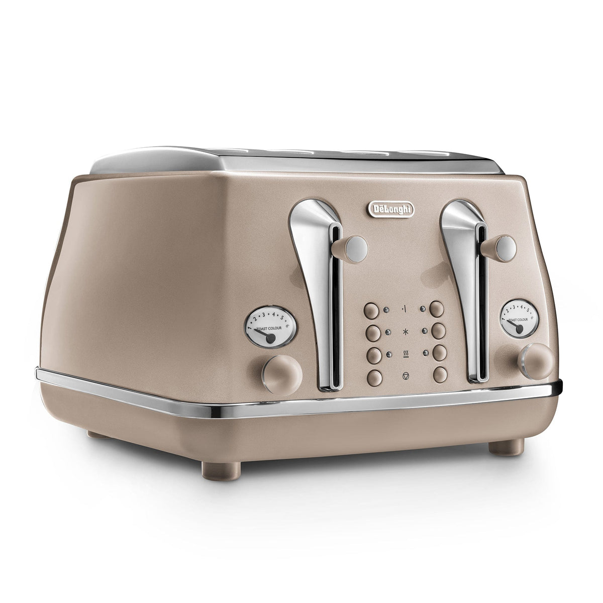 Delonghi TOASTER Delonghi Icona Metallics 4 Slice Toaster Beige CTOT4003.BG