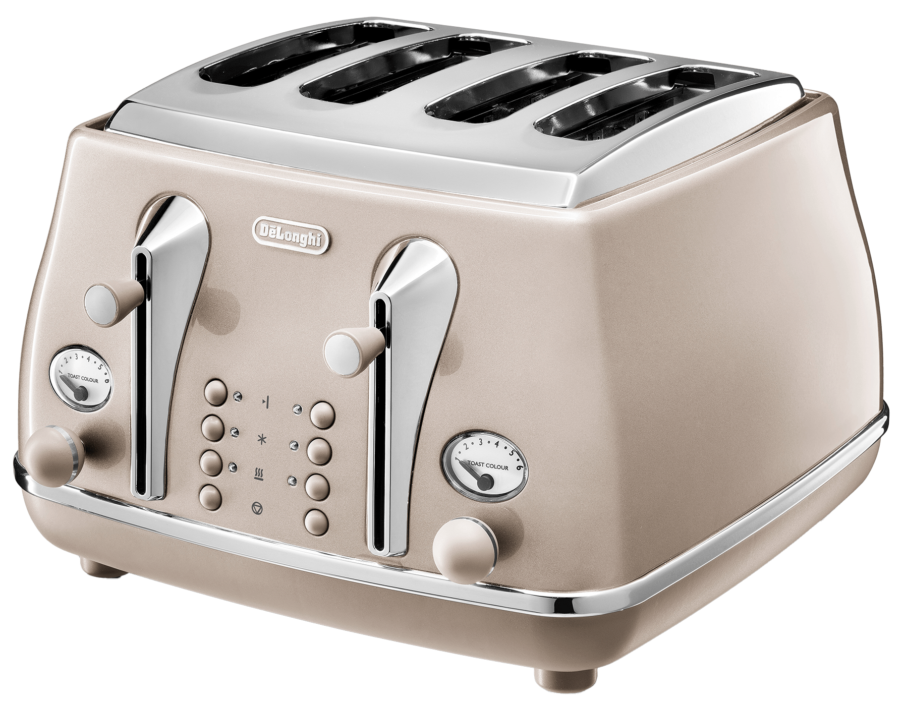 Delonghi TOASTER Delonghi Icona Metallics 4 Slice Toaster Beige CTOT4003.BG