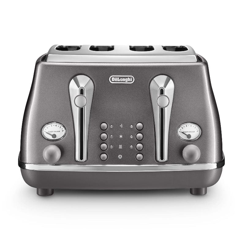 Delonghi TOASTER Delonghi Icona Metallics 4 Slice Toaster, Grey CTOT4003.GY