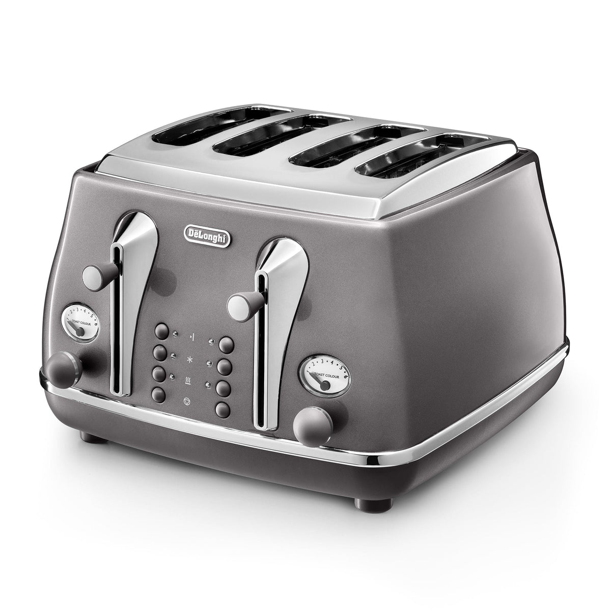 Delonghi TOASTER Delonghi Icona Metallics 4 Slice Toaster, Grey CTOT4003.GY