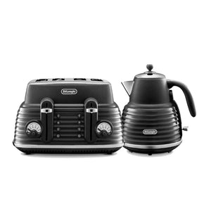 Delonghi TOASTER DeLonghi Scultura Scolpito Kettle & Toaster Breakfast Pack - Black (7345677008985)