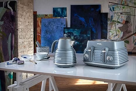 Delonghi TOASTER DeLonghi Scultura Scolpito Kettle & Toaster Breakfast Pack - Mineral Blue (7345677566041)