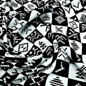 Printed Mini Matt MaXhosa Math White/Black 140 cm