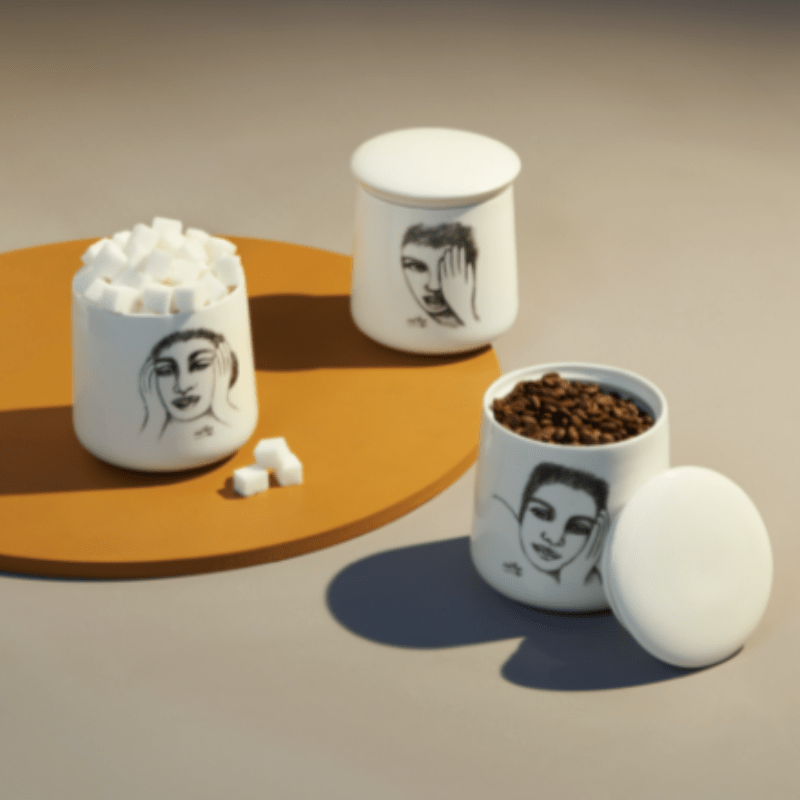 Carrol Boyes Canister Carrol Boyes Canister With Lid - Cover Girl 0P-CANL-COV (6966455009369)